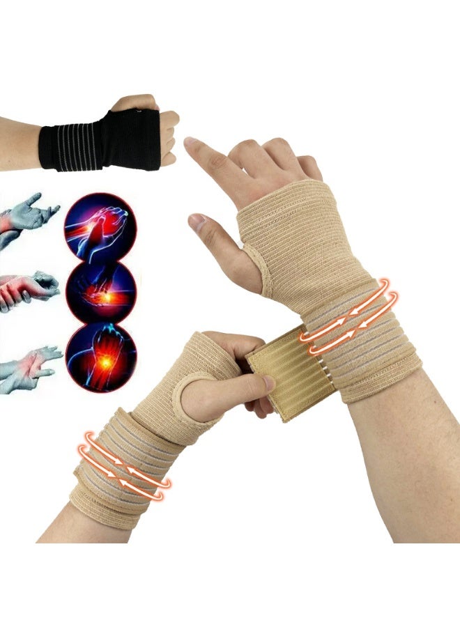 MANBO 2-pack wrist braces - Adjustable elastic support, metal-free design, relieves carpal tunnel syndrome/tendinitis/sprains, ambidextrous (for sports and injury recovery). - Image 5